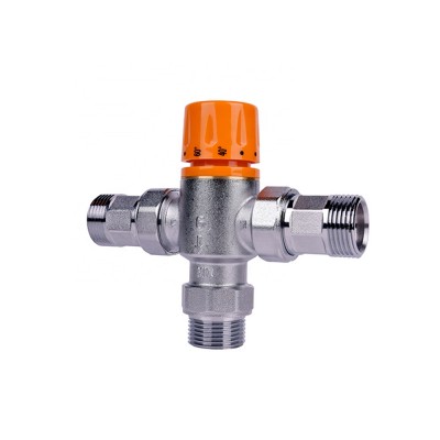 DN20 Hot Cold Water Mixing Valve Brass Thermostatic Mixing Valve